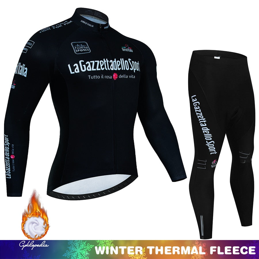 Tour Of Italy Winter Thermal Fleece Cycling jersey Set