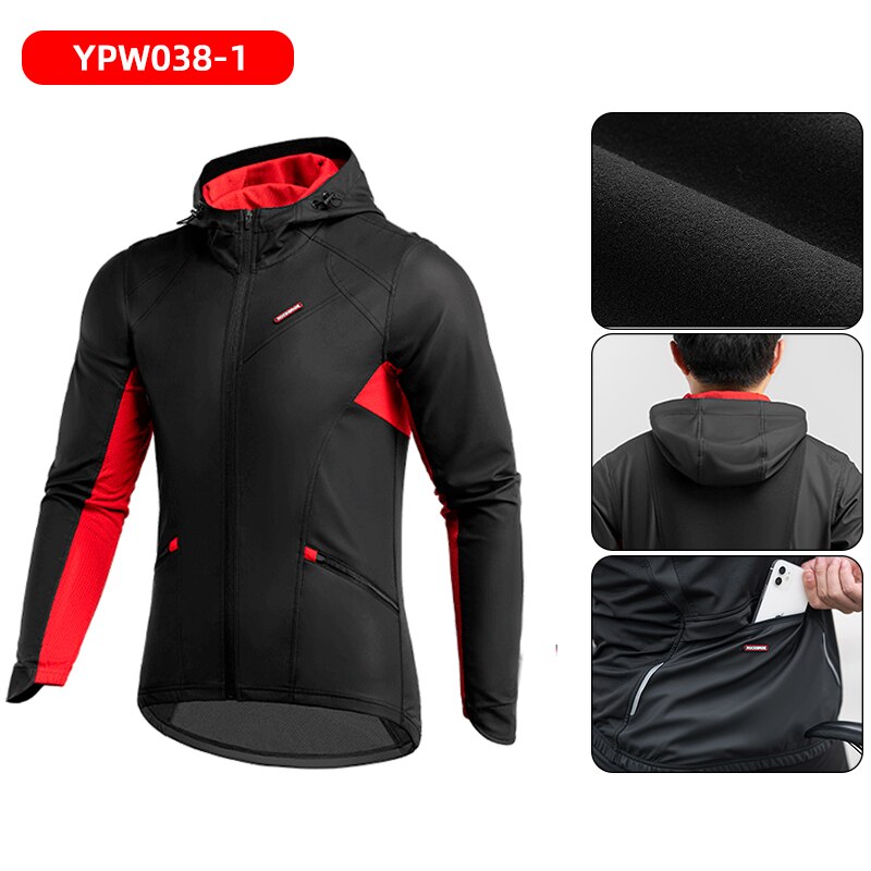 ROCKBROS Winter Reflective Waterproof Cycling Jacket
