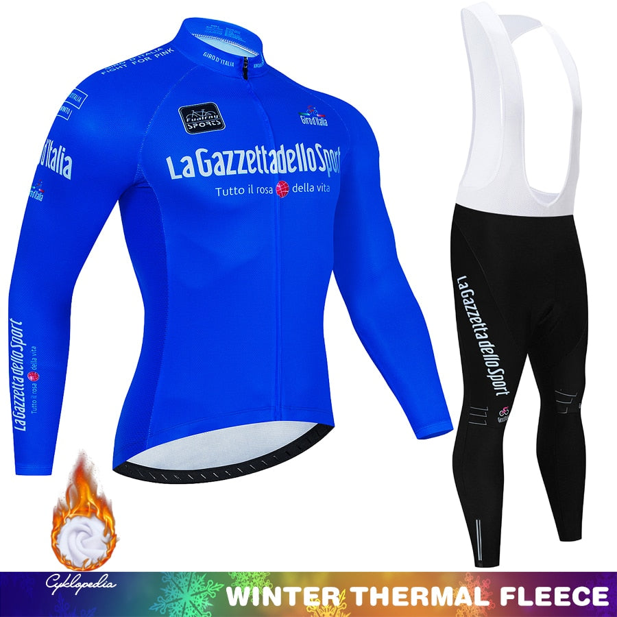 Tour Of Italy Winter Thermal Fleece Cycling jersey Set