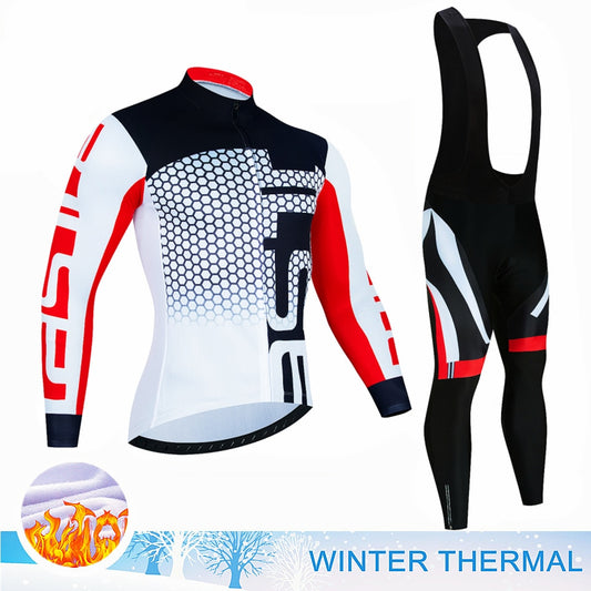 Pro Winter Thermal Fleece Cycling Jersey Set K72