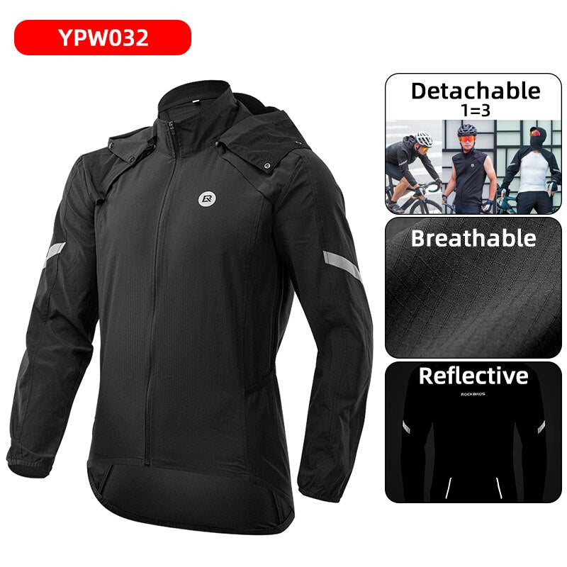 ROCKBROS Winter Reflective Waterproof Cycling Jacket