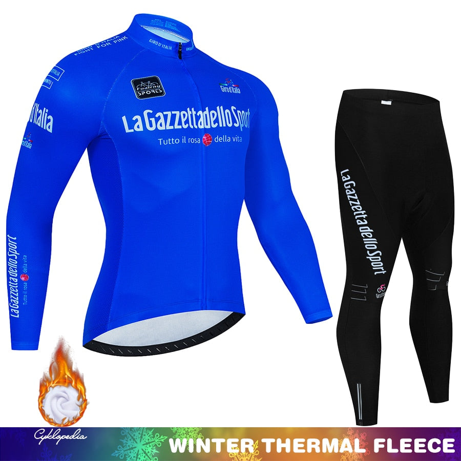 Tour Of Italy Winter Thermal Fleece Cycling jersey Set