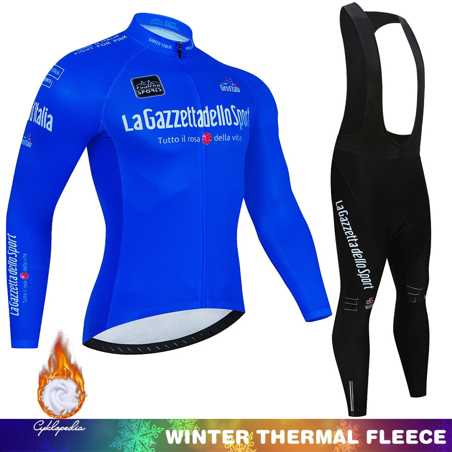 Tour Of Italy Winter Thermal Fleece Cycling jersey Set