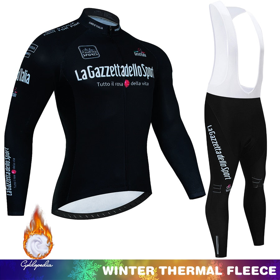 Tour Of Italy Winter Thermal Fleece Cycling jersey Set
