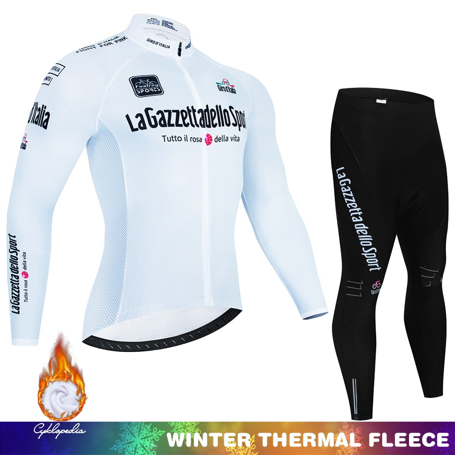 Tour Of Italy Winter Thermal Fleece Cycling jersey Set
