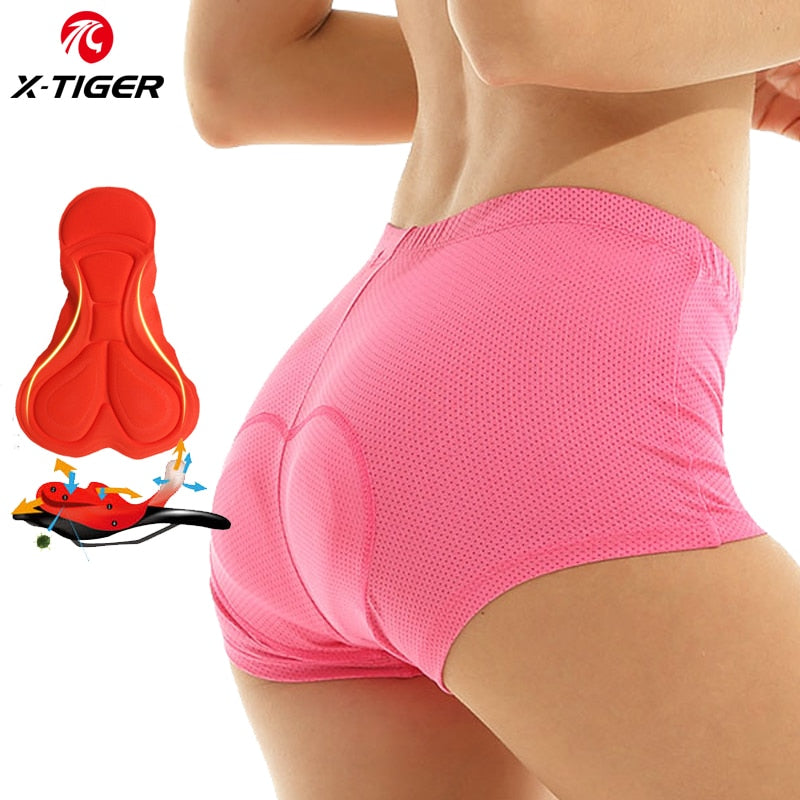 X-TIGER Women Cycling Underwear 3D Gel Padded Riding Shorts