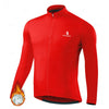 Solid Color Winter Fleece Cycling Jersey Set