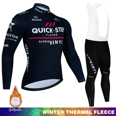 Quick Step Warm Winter Thermal Fleece Cycling Sets
