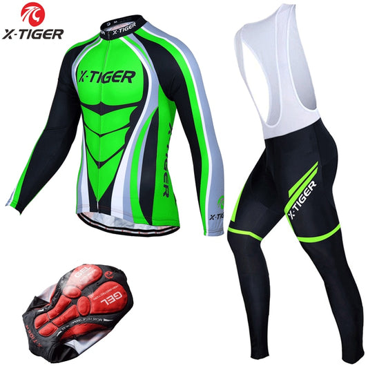 X-TIGER Quick Dry Long Sleeves Cycling Set